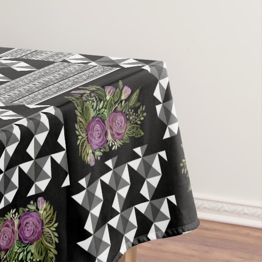 素朴，パッチワーク，バラ テーブルクロス (インサイチュ)