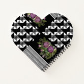 素朴，パッチワーク，バラ ノートブック (裏面)