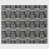 素朴，パッチワーク，バラ ラッピングペーパー (フラット)