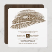 素朴 |ファーム |バーンウッド結婚ズ 招待状 (正面/裏面)