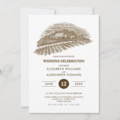 素朴 |ファーム |バーンウッド結婚式招待状 招待状 (正面)