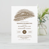 素朴 |ファーム |バーンウッド結婚式招待状 招待状 (スタンド正面)