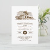 素朴 |ファーム |バーンウッド結婚式招待状 招待状 (スタンド正面)