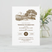 素朴 |ファーム |バーンウッド結婚式招待状 招待状 (スタンド正面)