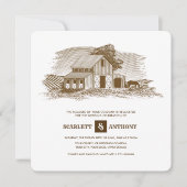 素朴 |ファーム |バーンウッド結婚式招待状 招待状 (正面)