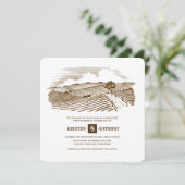 素朴 |ファーム |バーンウッド結婚式招待状 招待状 (スタンド正面)
