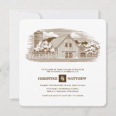 素朴 |ファーム |バーンウッド結婚式招待状 招待状 (正面)