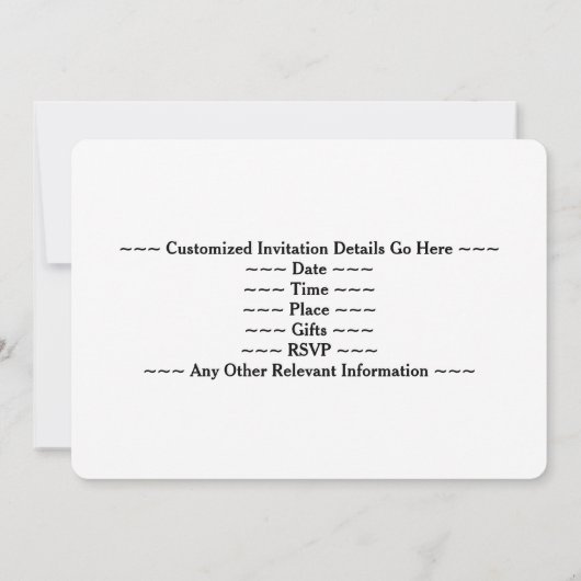 素朴、フェイク金ゴールド1番目の誕生日パーティー、名前をカスタムする 招待状 (裏面)