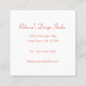 素朴、フローラフェミニンリース名刺 スクエア名刺 (裏面)