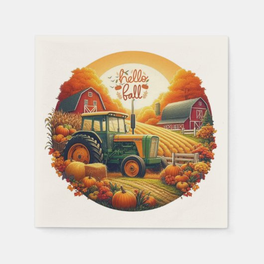 素朴/ヴィンテージの秋 スタンダードカクテルナプキン (正面)