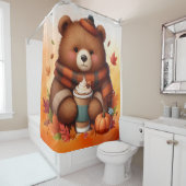 素朴/ヴィンテージ秋熊 シャワーカーテン (インサイチュ)