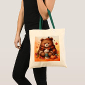 素朴/ヴィンテージ秋熊 トートバッグ (正面(商品))