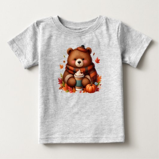 素朴/ヴィンテージ秋熊 ベビーTシャツ (正面)