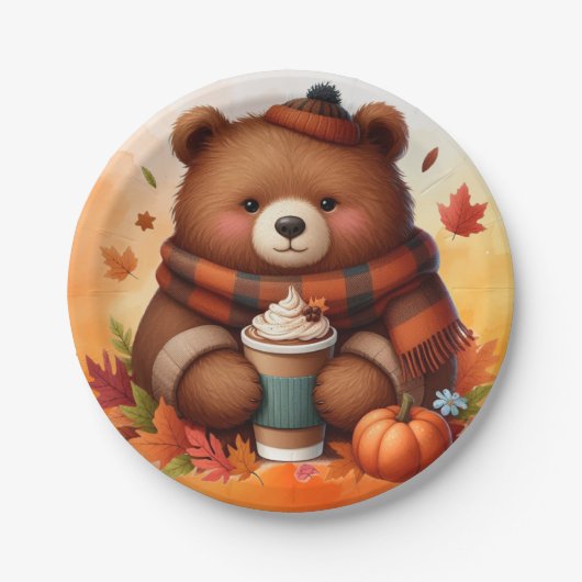 素朴/ヴィンテージ秋熊 ペーパープレート (正面)