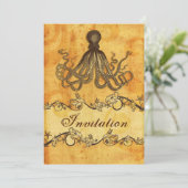 素朴、ヴィンテージ、タコビーチ結婚式招待状 招待状 (スタンド正面)