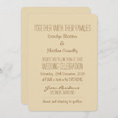 素朴 |ヴィンテージ| Brown Beige結婚の発表 招待状 (正面/裏面)