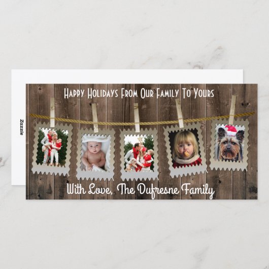 素朴/国のクリスマス シーズンカード (正面/裏面)