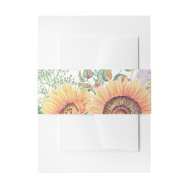 素朴 |国産ひまわり絵画の花 招待状ベリーバンド