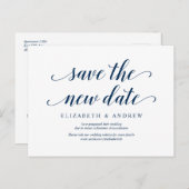 素朴,救新日,ネービーブルー,延期 ポストカード (正面/裏面)