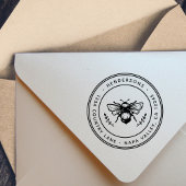 素朴(昆虫)マルハナバチラウンド差出人住所 セルフインキングスタンプ