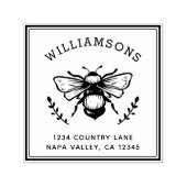 素朴(昆虫)マルハナバチ |ファミリ名差出人住所 セルフインキングスタンプ (デザイン)