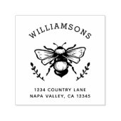 素朴(昆虫)マルハナバチ |ファミリ名差出人住所 セルフインキングスタンプ (デザイン)