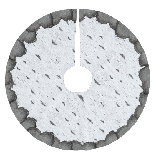 素朴《植物》アスペンバークウッド彫りハートカップル名 ブラッシュドポリエステルツリースカート (正面)