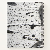 素朴《植物》アスペン樹皮テクスチャモカスタムノグラム名 ノートブック (裏面)