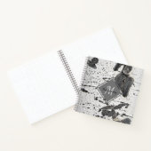 素朴《植物》アスペン樹皮テクスチャモノグラム名カスタム ノートブック (内部)