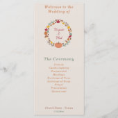 素朴&秋の結婚式プログラム メニュー (正面)