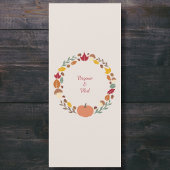 素朴&秋の結婚式メニュー メニュー