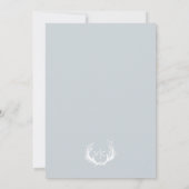 素朴〔雄ジカの〕枝角とフローラリース |のメ結婚ニュー サンキューカード (裏面)