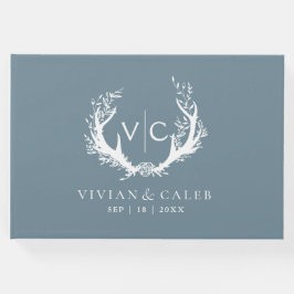 素朴〔雄ジカの〕枝角とフローラリース | 結婚s ゲストブック