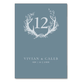 素朴〔雄ジカの〕枝角とフローラリース | 結婚s テーブルナンバー