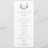 素朴〔雄ジカの〕枝角とフローラリース | 結婚s プログラム (正面)