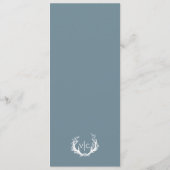 素朴〔雄ジカの〕枝角とフローラリース | 結婚s プログラム (裏面)