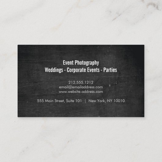 素朴〔雄ジカの〕枝角オン黒木フォトグラファー，クラフト 名刺 (裏面)