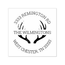 素朴〔雄ジカの〕枝角ラウンド差出人住所