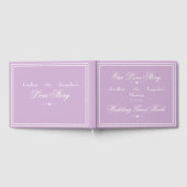 素朴, Chic Script, Names Keepsake Mauve'結婚 ゲストブック (全面)