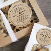 素朴 Cookieラベルコテージベーカリーパッケージ ラウンドシール