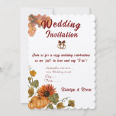 素朴& Cozy Autumnのコレク結婚ション 招待状 (正面)