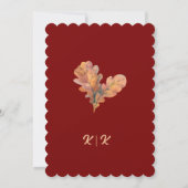 素朴& Cozy Autumnのコレク結婚ション 招待状 (裏面)