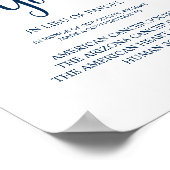 素朴, Navy Blue,'s結婚寄付，寄付 ポスター (角)