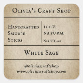 素朴 | Sage Smudgeラベル スクエアシール (正面)