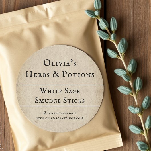 素朴 | Sage Smudge |製品ラベル ラウンドシール