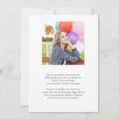 素朴Arch Wildflower写真卒業 案内状 (裏面)