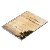 素朴B&Bゲストブックライトブラウンストーンツリー ノートブック (左側)