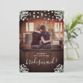 素朴Babys Breess Lights I Me Brides Maid Card 招待状 (スタンド正面)