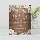 素朴Backyard I DO BBQ婚約パーティ 招待状 (スタンド正面)