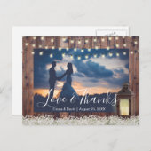 素朴Barn Lantern String Lights写真ありがとう ポストカード (正面/裏面)